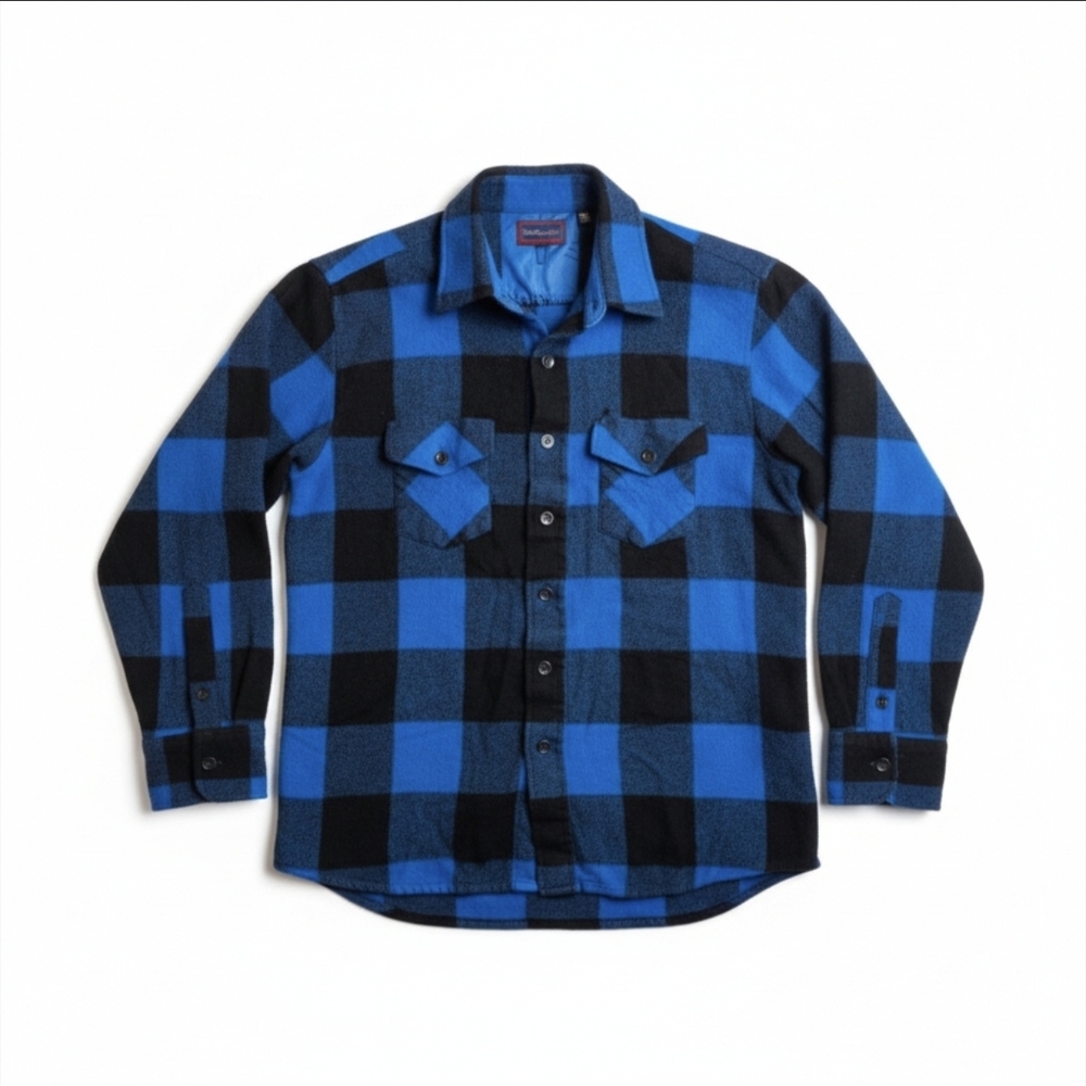 Traditionalist Wool Blend Buffalo Plaid Shirt Jacket Large